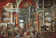 Giovanni Paolo Pannini Picture Gallery with Views of Modern Rome Sweden oil painting reproduction